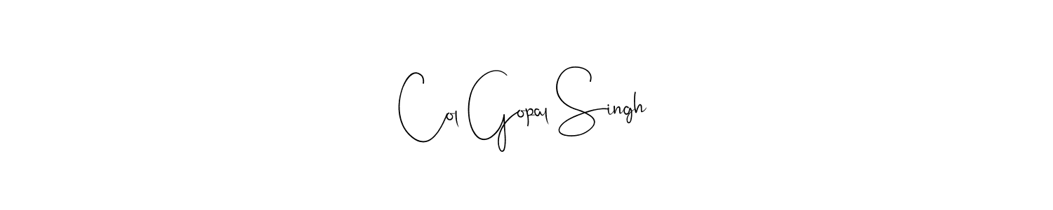 Make a beautiful signature design for name Col Gopal Singh. Use this online signature maker to create a handwritten signature for free. Col Gopal Singh signature style 4 images and pictures png