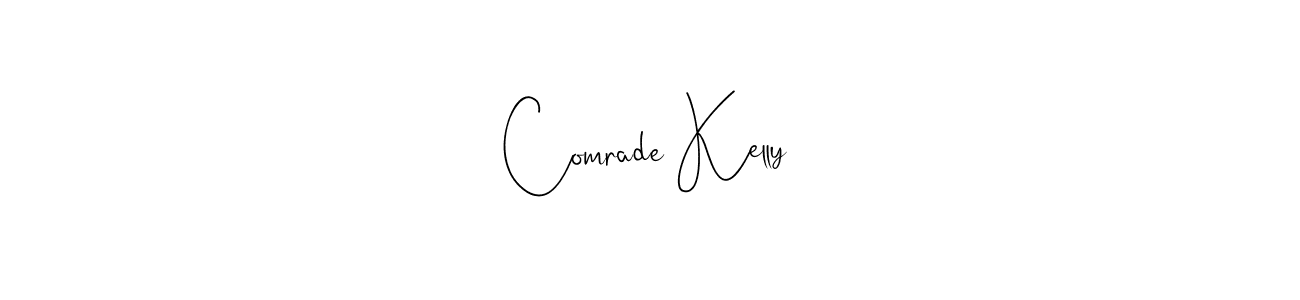 Similarly Andilay-7BmLP is the best handwritten signature design. Signature creator online .You can use it as an online autograph creator for name Comrade Kelly. Comrade Kelly signature style 4 images and pictures png