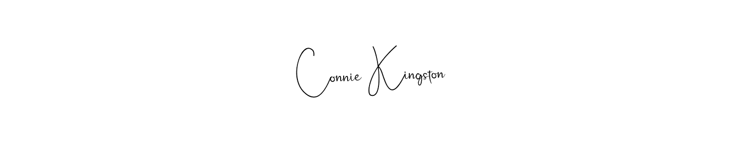 This is the best signature style for the Connie Kingston name. Also you like these signature font (Andilay-7BmLP). Mix name signature. Connie Kingston signature style 4 images and pictures png