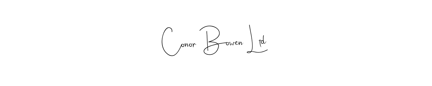 Make a short Conor Bowen Ltd signature style. Manage your documents anywhere anytime using Andilay-7BmLP. Create and add eSignatures, submit forms, share and send files easily. Conor Bowen Ltd signature style 4 images and pictures png