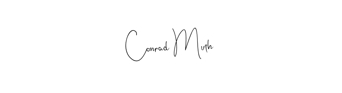 See photos of Conrad Muth official signature by Spectra . Check more albums & portfolios. Read reviews & check more about Andilay-7BmLP font. Conrad Muth signature style 4 images and pictures png