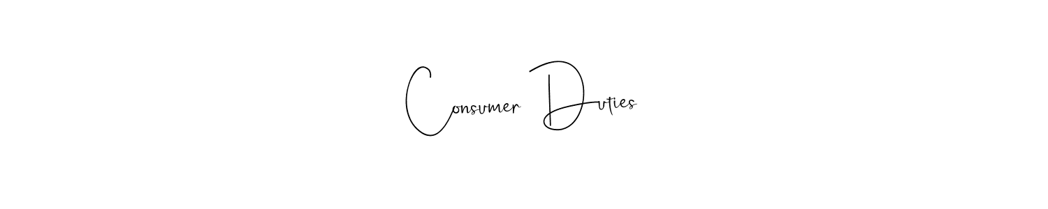 It looks lik you need a new signature style for name Consumer Duties. Design unique handwritten (Andilay-7BmLP) signature with our free signature maker in just a few clicks. Consumer Duties signature style 4 images and pictures png