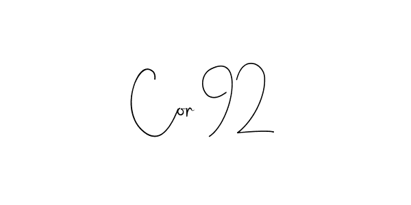 Make a beautiful signature design for name Cor 92. Use this online signature maker to create a handwritten signature for free. Cor 92 signature style 4 images and pictures png