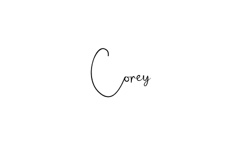 Design your own signature with our free online signature maker. With this signature software, you can create a handwritten (Andilay-7BmLP) signature for name Corey. Corey signature style 4 images and pictures png