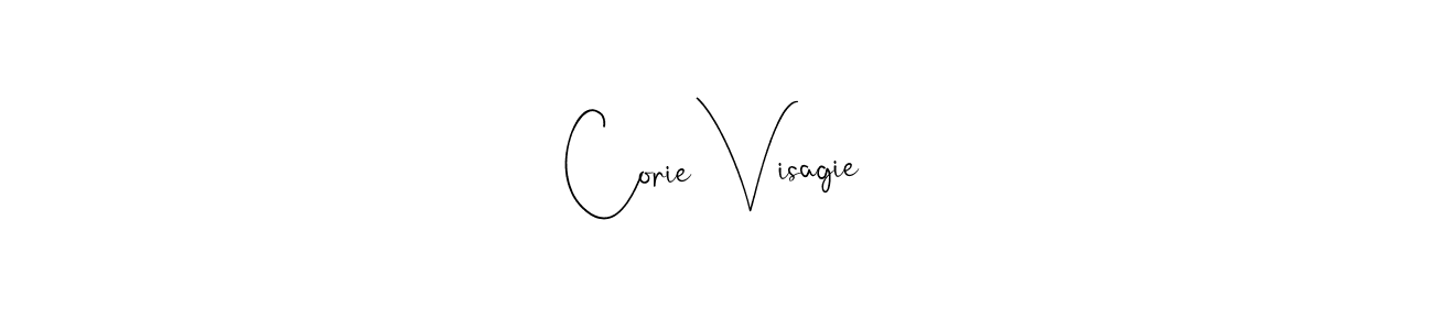 The best way (Andilay-7BmLP) to make a short signature is to pick only two or three words in your name. The name Corie Visagie include a total of six letters. For converting this name. Corie Visagie signature style 4 images and pictures png