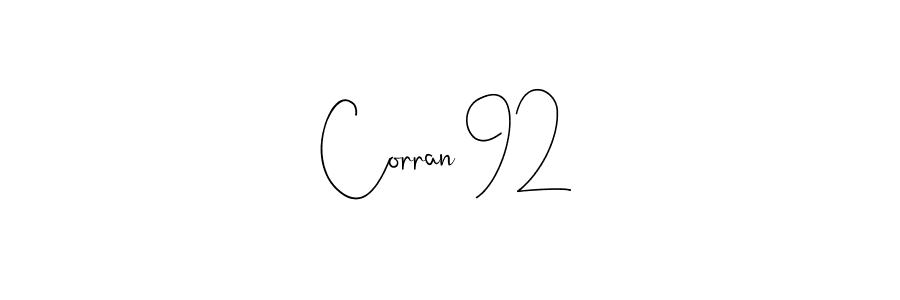 Also You can easily find your signature by using the search form. We will create Corran 92 name handwritten signature images for you free of cost using Andilay-7BmLP sign style. Corran 92 signature style 4 images and pictures png