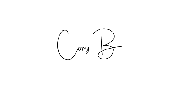 Create a beautiful signature design for name Cory B. With this signature (Andilay-7BmLP) fonts, you can make a handwritten signature for free. Cory B signature style 4 images and pictures png