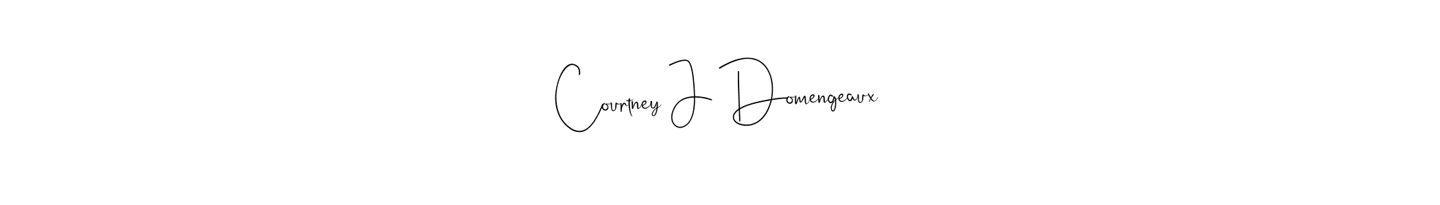 Make a beautiful signature design for name Courtney J Domengeaux. With this signature (Andilay-7BmLP) style, you can create a handwritten signature for free. Courtney J Domengeaux signature style 4 images and pictures png