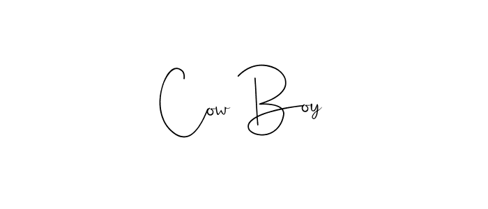 Design your own signature with our free online signature maker. With this signature software, you can create a handwritten (Andilay-7BmLP) signature for name Cow Boy. Cow Boy signature style 4 images and pictures png
