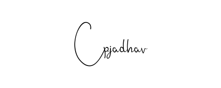 Create your official email sign-off with Cpjadhav name in Andilay-7BmLP style. Crisp, clean, and perfectly legible across all screens. Cpjadhav signature style 4 images and pictures png