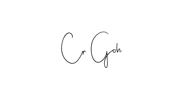 if you are searching for the best signature style for your name Cr Goh. so please give up your signature search. here we have designed multiple signature styles  using Andilay-7BmLP. Cr Goh signature style 4 images and pictures png