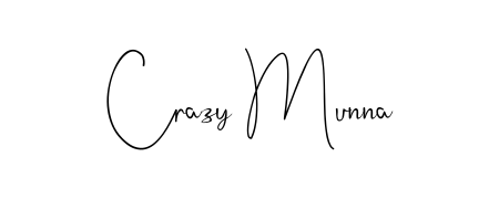 A classic penmanship look for Crazy Munna. The Andilay-7BmLP font brings timeless elegance and confidence to every signed document. Crazy Munna signature style 4 images and pictures png