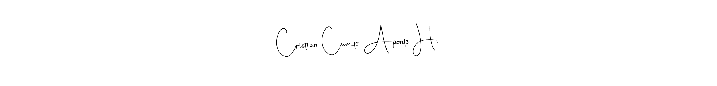 Make a short Cristian Camilo Aponte H. signature style. Manage your documents anywhere anytime using Andilay-7BmLP. Create and add eSignatures, submit forms, share and send files easily. Cristian Camilo Aponte H. signature style 4 images and pictures png