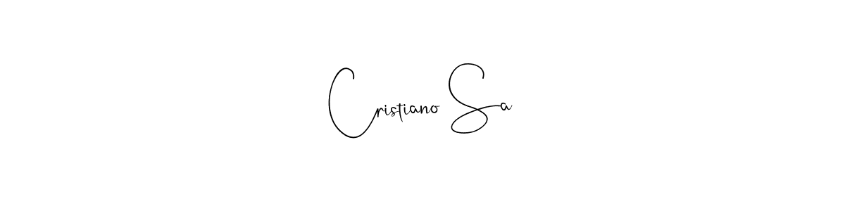 The best way (Andilay-7BmLP) to make a short signature is to pick only two or three words in your name. The name Cristiano Sa include a total of six letters. For converting this name. Cristiano Sa signature style 4 images and pictures png