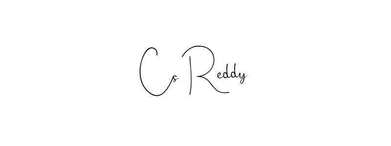 How to make Cs Reddy name signature. Use Andilay-7BmLP style for creating short signs online. This is the latest handwritten sign. Cs Reddy signature style 4 images and pictures png