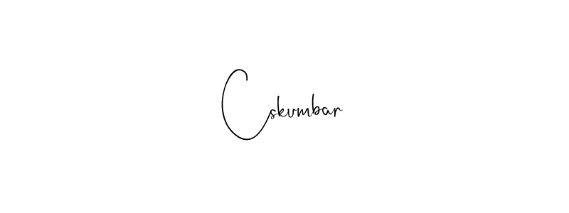 You can use this online signature creator to create a handwritten signature for the name Cskumbar. This is the best online autograph maker. Cskumbar signature style 4 images and pictures png