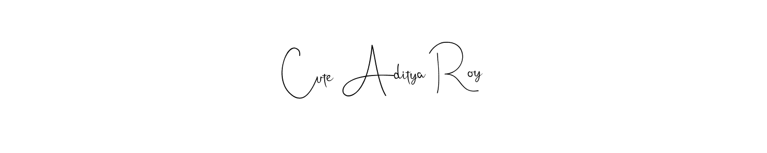 Create a beautiful signature design for name Cute Aditya Roy. With this signature (Andilay-7BmLP) fonts, you can make a handwritten signature for free. Cute Aditya Roy signature style 4 images and pictures png