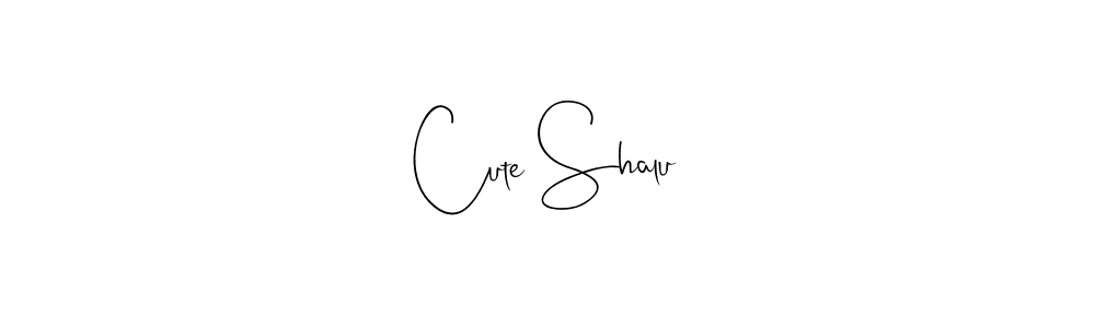 How to make Cute Shalu name signature. Use Andilay-7BmLP style for creating short signs online. This is the latest handwritten sign. Cute Shalu signature style 4 images and pictures png