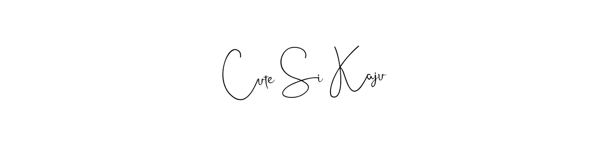 You should practise on your own different ways (Andilay-7BmLP) to write your name (Cute Si Kaju) in signature. don't let someone else do it for you. Cute Si Kaju signature style 4 images and pictures png