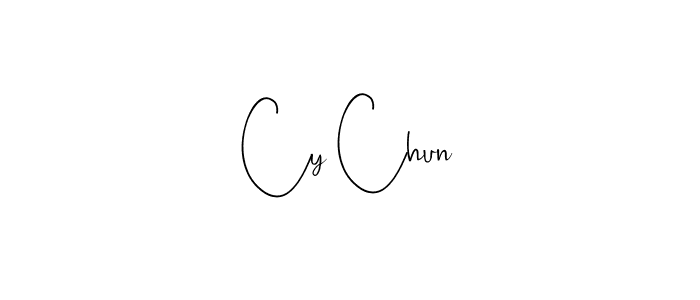 Also we have Cy Chun name is the best signature style. Create professional handwritten signature collection using Andilay-7BmLP autograph style. Cy Chun signature style 4 images and pictures png