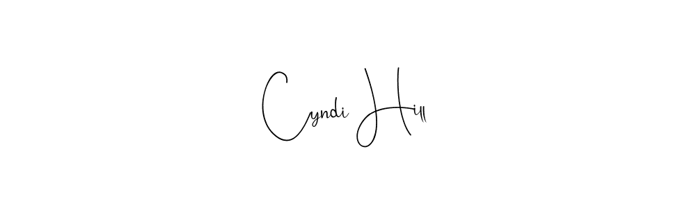 Design your own signature with our free online signature maker. With this signature software, you can create a handwritten (Andilay-7BmLP) signature for name Cyndi Hill. Cyndi Hill signature style 4 images and pictures png