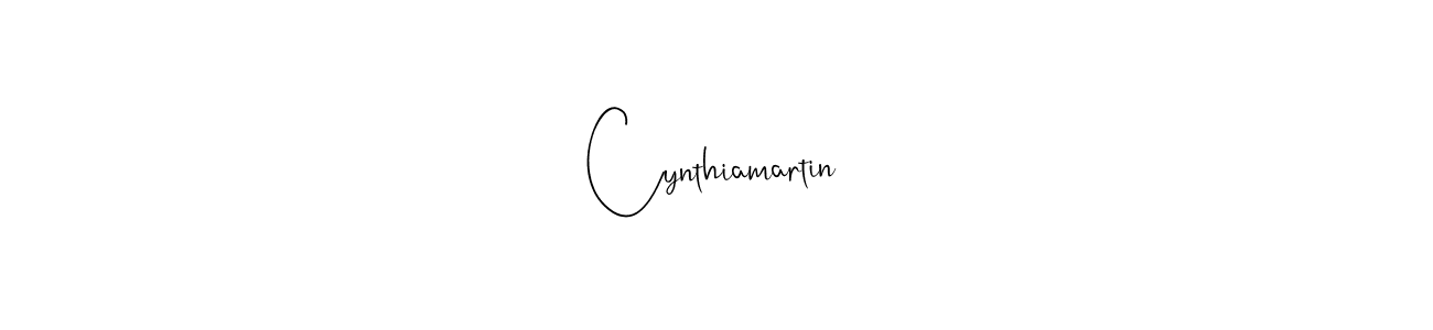 How to make Cynthiamartin name signature. Use Andilay-7BmLP style for creating short signs online. This is the latest handwritten sign. Cynthiamartin signature style 4 images and pictures png