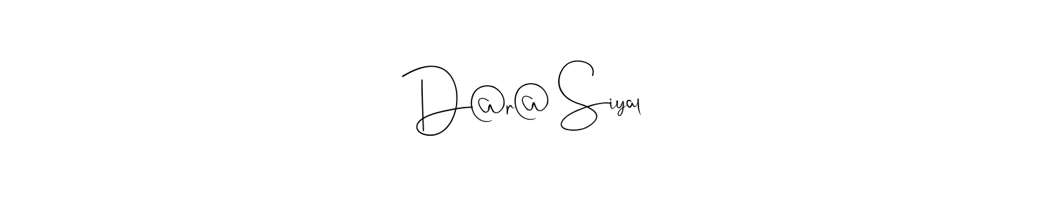 How to make D@r@ Siyalπ∆ name signature. Use Andilay-7BmLP style for creating short signs online. This is the latest handwritten sign. D@r@ Siyalπ∆ signature style 4 images and pictures png