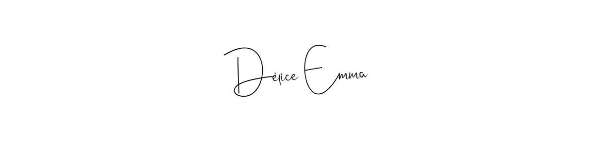 Design your own signature with our free online signature maker. With this signature software, you can create a handwritten (Andilay-7BmLP) signature for name Délice Emma. Délice Emma signature style 4 images and pictures png