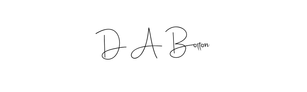 You can use this online signature creator to create a handwritten signature for the name D A Bolton. This is the best online autograph maker. D A Bolton signature style 4 images and pictures png