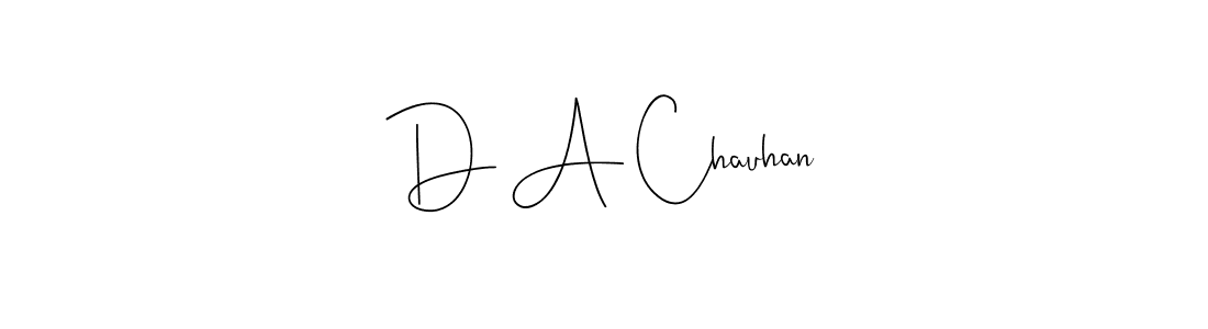 Use a signature maker to create a handwritten signature online. With this signature software, you can design (Andilay-7BmLP) your own signature for name D A Chauhan. D A Chauhan signature style 4 images and pictures png