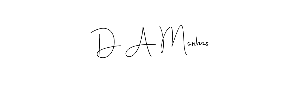 Make a beautiful signature design for name D A Manhas. With this signature (Andilay-7BmLP) style, you can create a handwritten signature for free. D A Manhas signature style 4 images and pictures png