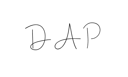 The best way (Andilay-7BmLP) to make a short signature is to pick only two or three words in your name. The name D A P include a total of six letters. For converting this name. D A P signature style 4 images and pictures png