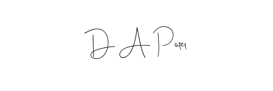 Here are the top 10 professional signature styles for the name D A Patel. These are the best autograph styles you can use for your name. D A Patel signature style 4 images and pictures png