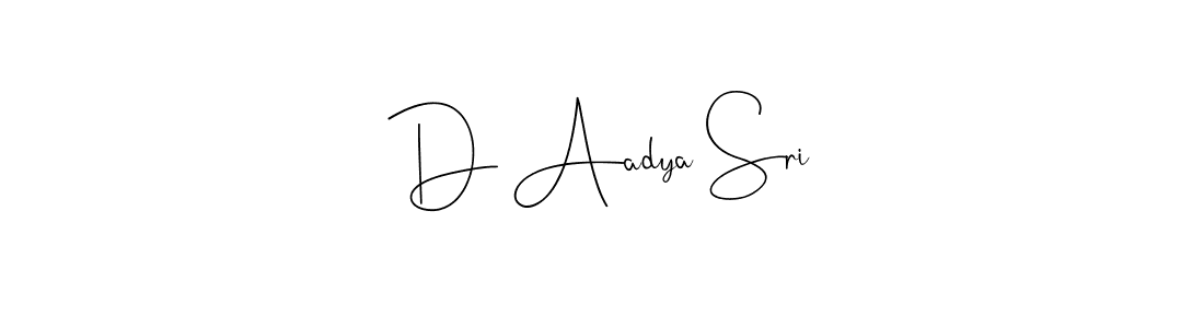 Make a beautiful signature design for name D Aadya Sri. Use this online signature maker to create a handwritten signature for free. D Aadya Sri signature style 4 images and pictures png