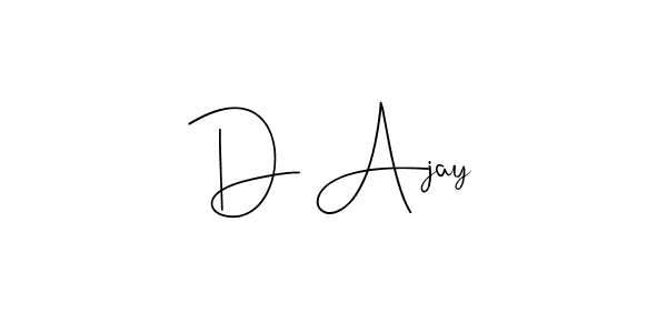 Use a signature maker to create a handwritten signature online. With this signature software, you can design (Andilay-7BmLP) your own signature for name D Ajay. D Ajay signature style 4 images and pictures png