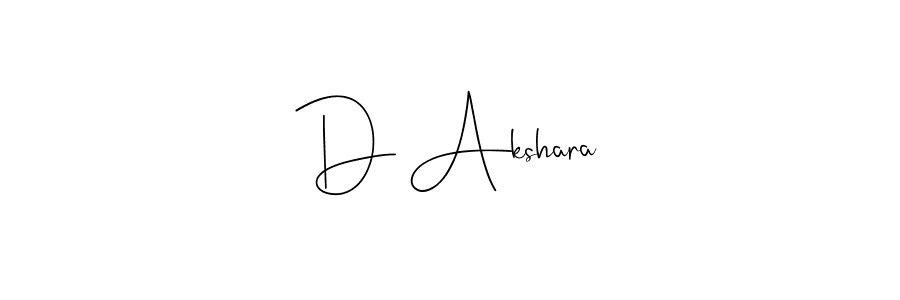 Design your own signature with our free online signature maker. With this signature software, you can create a handwritten (Andilay-7BmLP) signature for name D Akshara. D Akshara signature style 4 images and pictures png