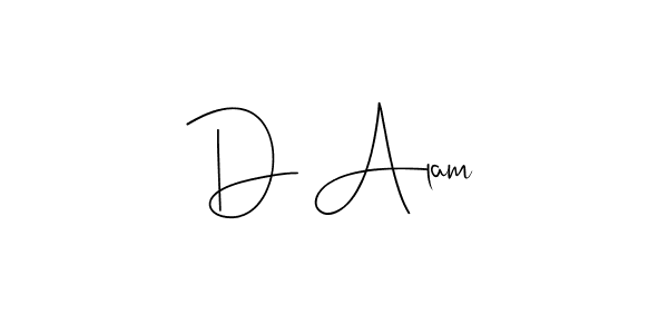 The best way (Andilay-7BmLP) to make a short signature is to pick only two or three words in your name. The name D Alam include a total of six letters. For converting this name. D Alam signature style 4 images and pictures png