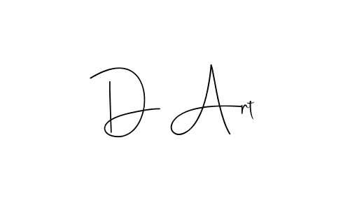 How to make D Art name signature. Use Andilay-7BmLP style for creating short signs online. This is the latest handwritten sign. D Art signature style 4 images and pictures png