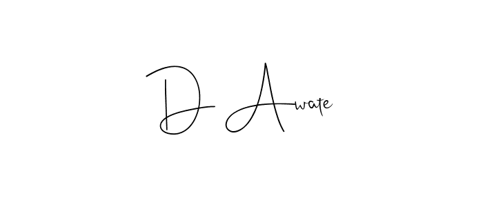 Here are the top 10 professional signature styles for the name D Awate. These are the best autograph styles you can use for your name. D Awate signature style 4 images and pictures png