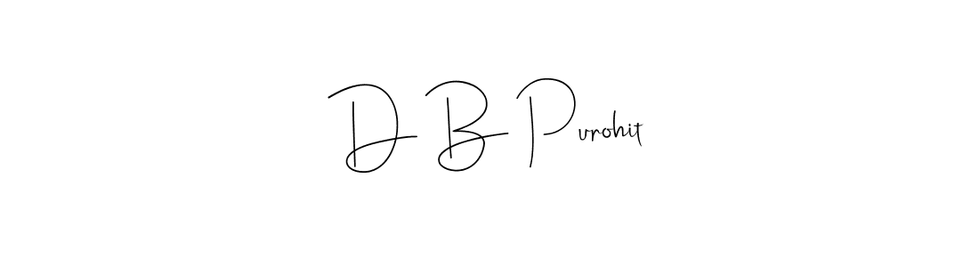 Also You can easily find your signature by using the search form. We will create D B Purohit name handwritten signature images for you free of cost using Andilay-7BmLP sign style. D B Purohit signature style 4 images and pictures png