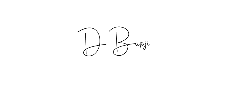 How to make D Balaji name signature. Use Andilay-7BmLP style for creating short signs online. This is the latest handwritten sign. D Balaji signature style 4 images and pictures png