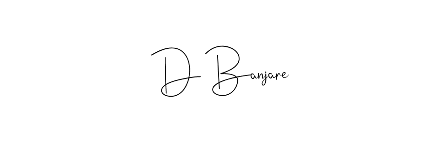 Use a signature maker to create a handwritten signature online. With this signature software, you can design (Andilay-7BmLP) your own signature for name D Banjare. D Banjare signature style 4 images and pictures png