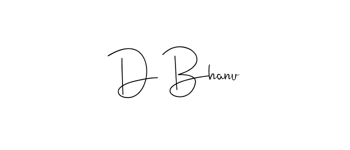 You should practise on your own different ways (Andilay-7BmLP) to write your name (D Bhanu) in signature. don't let someone else do it for you. D Bhanu signature style 4 images and pictures png