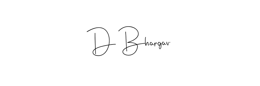 Design your own signature with our free online signature maker. With this signature software, you can create a handwritten (Andilay-7BmLP) signature for name D Bhargav. D Bhargav signature style 4 images and pictures png