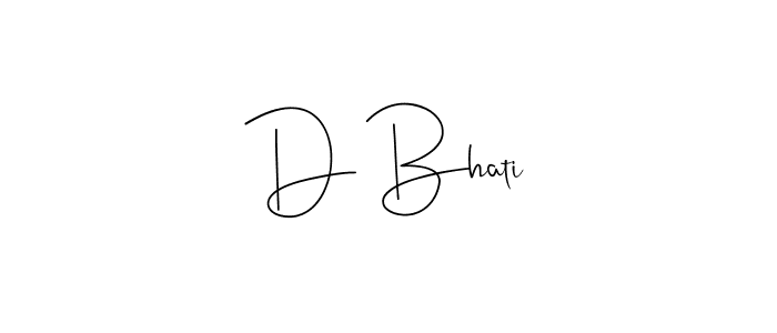 if you are searching for the best signature style for your name D Bhati. so please give up your signature search. here we have designed multiple signature styles  using Andilay-7BmLP. D Bhati signature style 4 images and pictures png