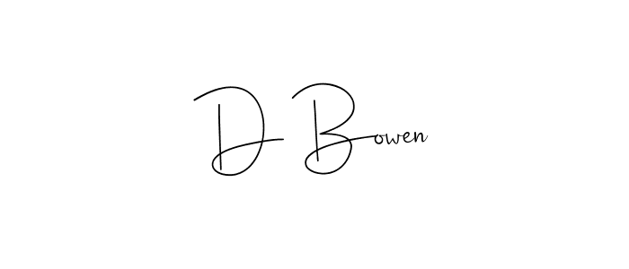 Use a signature maker to create a handwritten signature online. With this signature software, you can design (Andilay-7BmLP) your own signature for name D Bowen. D Bowen signature style 4 images and pictures png