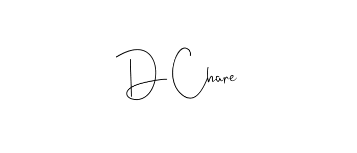 if you are searching for the best signature style for your name D Chare. so please give up your signature search. here we have designed multiple signature styles  using Andilay-7BmLP. D Chare signature style 4 images and pictures png