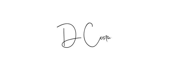 if you are searching for the best signature style for your name D Costa. so please give up your signature search. here we have designed multiple signature styles  using Andilay-7BmLP. D Costa signature style 4 images and pictures png