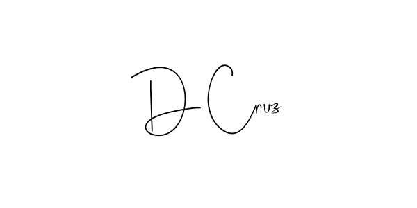 You should practise on your own different ways (Andilay-7BmLP) to write your name (D Cruz) in signature. don't let someone else do it for you. D Cruz signature style 4 images and pictures png