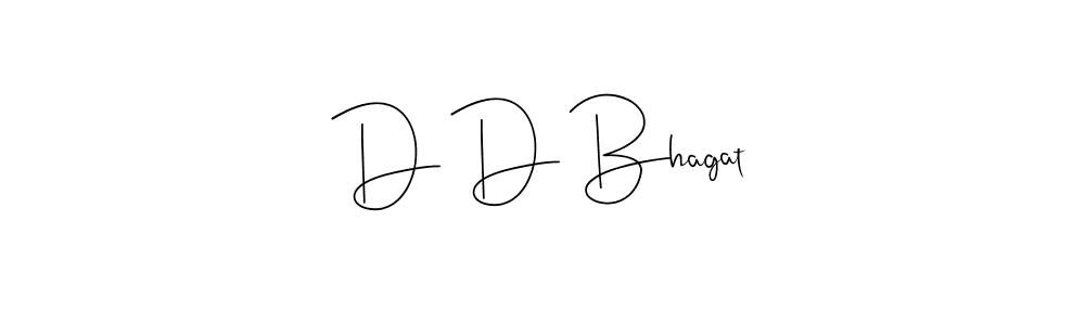 Make a beautiful signature design for name D D Bhagat. With this signature (Andilay-7BmLP) style, you can create a handwritten signature for free. D D Bhagat signature style 4 images and pictures png